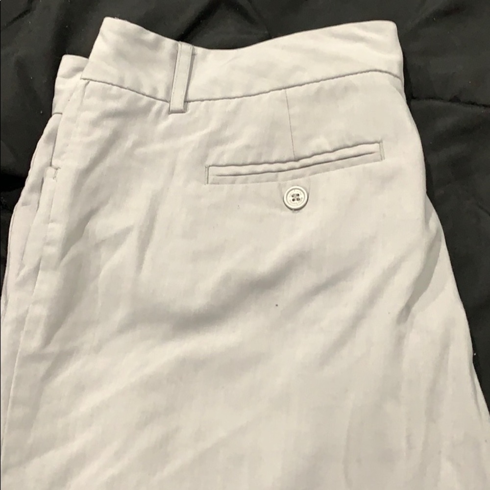 Wide leg grey dress pants